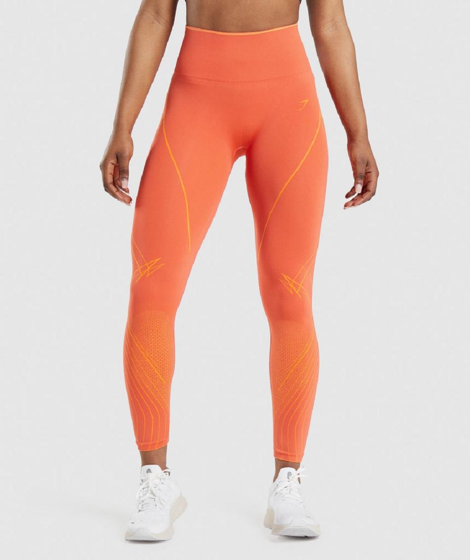 Leggins Gymshark Apex Seamless High Rise Mujer Naranjas Albaricoque Naranjas | CO 2862LIS